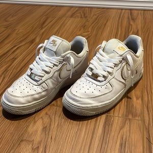 icon clash metallic gold air forces